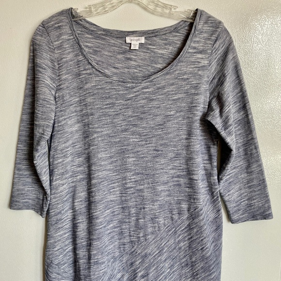 Blue Heather PUREJILL J JILL Cotton Pieced Dress - Picture 2 of 5